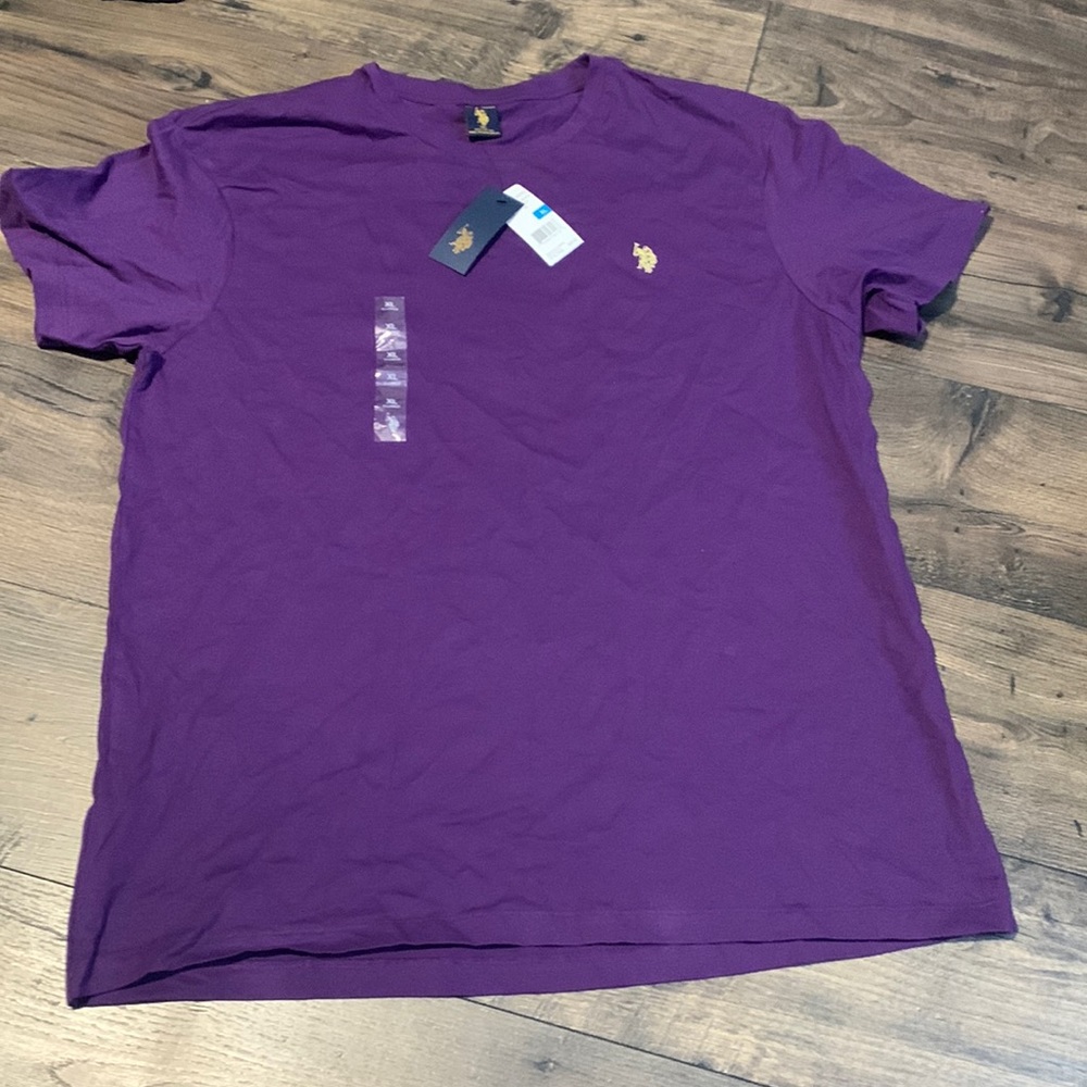 Brand: U.S. Polo Assn. Size: XL  Color: Purple, yellow.